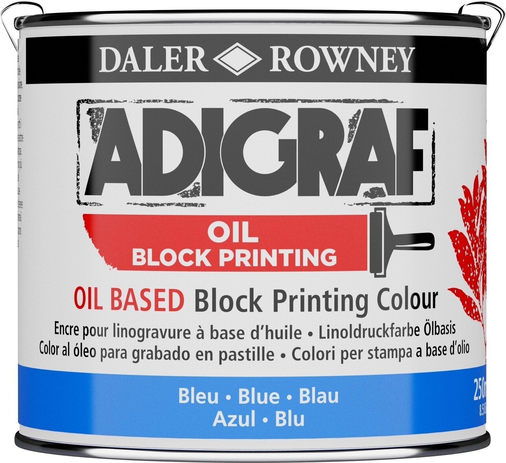 Tinta para linogravura Daler Rowney Adigraf Block Printing Oil Tinta para linogravura Blue 250 ml