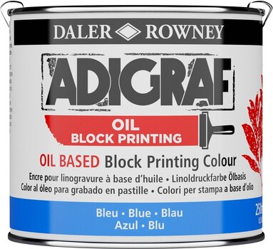 Culoare pentru linogravură Daler Rowney Adigraf Block Printing Oil Culoare pentru linogravură Blue 250 ml - 1