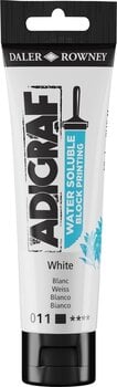 Paint For Linocut Daler Rowney Adigraf Block Printing Water Soluble Colour Paint For Linocut White 59 ml - 1