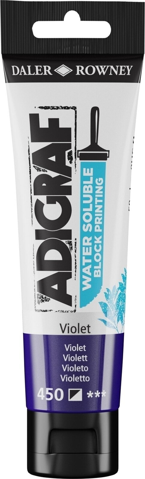 Verf voor linosnede Daler Rowney Adigraf Block Printing Water Soluble Colour Verf voor linosnede Violet 59 ml