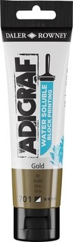 Paint For Linocut Daler Rowney Adigraf Block Printing Water Soluble Colour Paint For Linocut Gold 59 ml - 1