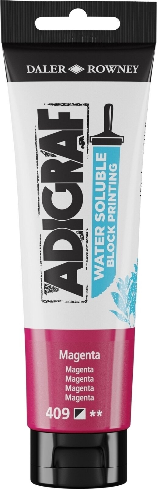 Verf voor linosnede Daler Rowney Adigraf Block Printing Water Soluble Colour Verf voor linosnede Magenta 150 ml