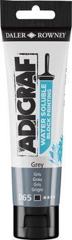 Barva za linotisk Daler Rowney Adigraf Block Printing Water Soluble Colour Barva za linotisk Grey 59 ml - 1