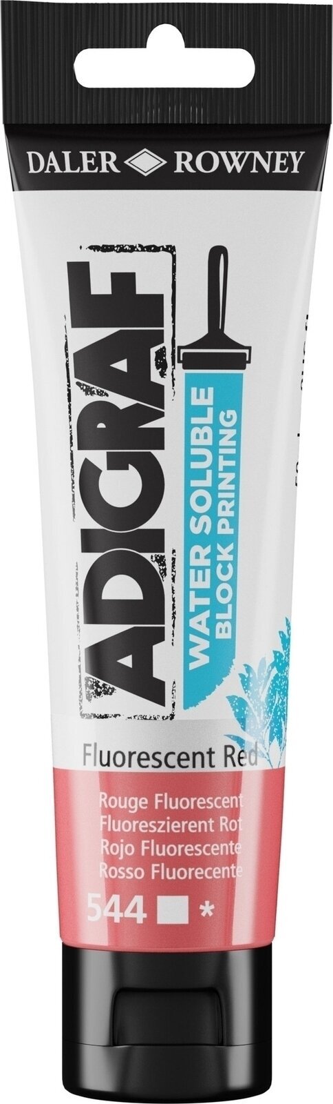 Farba na linoryt Daler Rowney Adigraf Block Printing Water Soluble Colour Farba na linoryt Fluorescent Red 59 ml