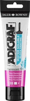Paint For Linocut Daler Rowney Adigraf Block Printing Water Soluble Colour Paint For Linocut Fluorescent Pink 59 ml - 1