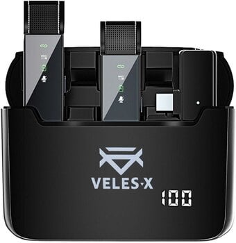 Mikrofon okostelefonhoz Veles-X Wireless Lavalier Microphone System Dual USB-C - 1