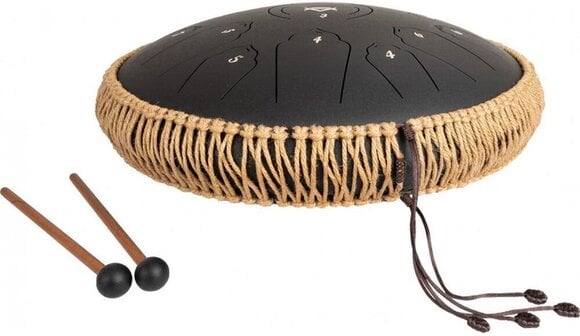 Tongue Drum Veles-X Tongue Drum Steel 14 inch 15 Notes Obsidian Tongue Drum - 1