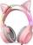 PC Sluchátka Onikuma X15 PRO Double-Head Beam RGB Wired Gaming Headset With Cat Ears Pink