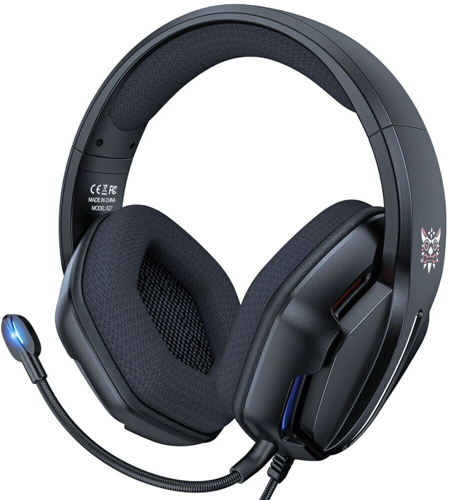 Levně Onikuma X27 RGB Ergonomic Wired Gaming Headset Noise Canceling Mic Black