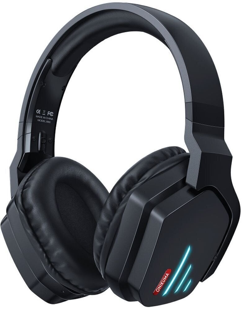 PC headset Onikuma B60 LED Wireless Bluetooth Gaming Headset Fekete PC headset