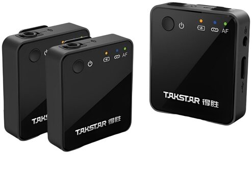 Wireless Audio System for Camera Takstar V1 Dual Wireless Video Microphone - 1