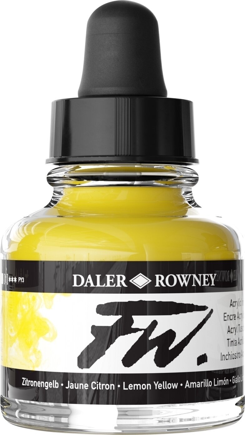 Tinta Daler Rowney FW Acrylic ink Lemon Yellow 29,5 ml 1 un.