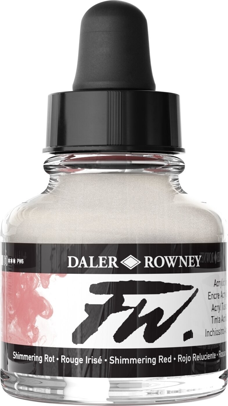 Inkt Daler Rowney FW Acryl inkt Shimmering Red 29,5 ml 1 stuk