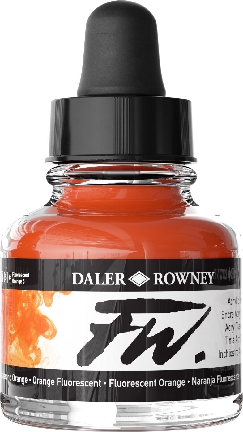 Μελάνι Daler Rowney FW Ακρυλικό μελάνι Fluorescent Orange 29,5 ml 1 τεμ.