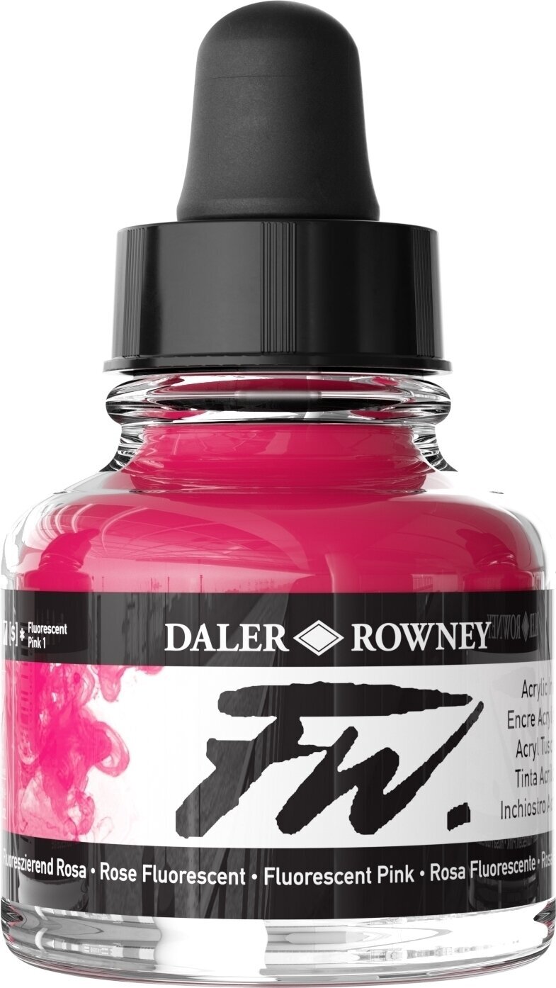 Muste Daler Rowney FW Acrylic Ink Fluorescent Pink 29,5 ml 1 kpl