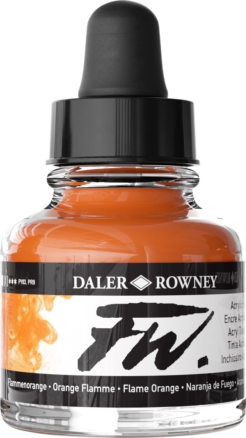 Ink Daler Rowney FW Acrylic Ink Flame Orange 29,5 ml 1 pc