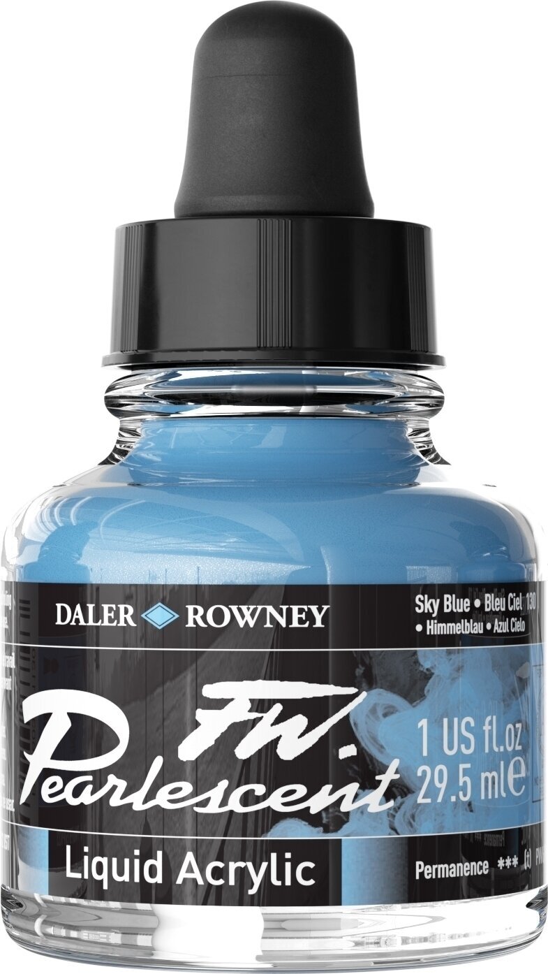 Daler Rowney FW Pearlescent Acrylic Ink FW Pearlescent 29,5 ml Sky Blue Tuš