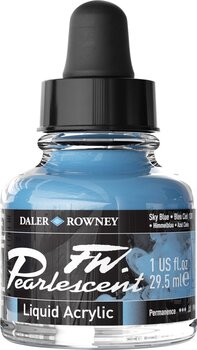 Inkt Daler Rowney FW Pearlescent Acryl inkt Sky Blue 29,5 ml 1 stuk - 1