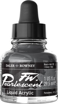 Atrament Daler Rowney FW Pearlescent Atrament akrylowy Black 29,5 ml 1 szt - 1