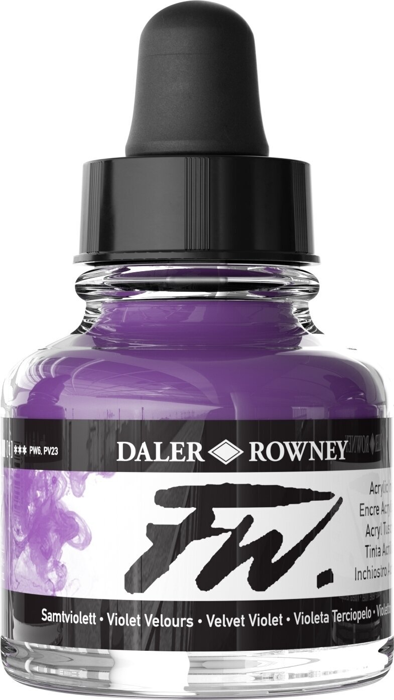 Inkt Daler Rowney FW Acryl inkt Velvet Violet 29,5 ml 1 stuk