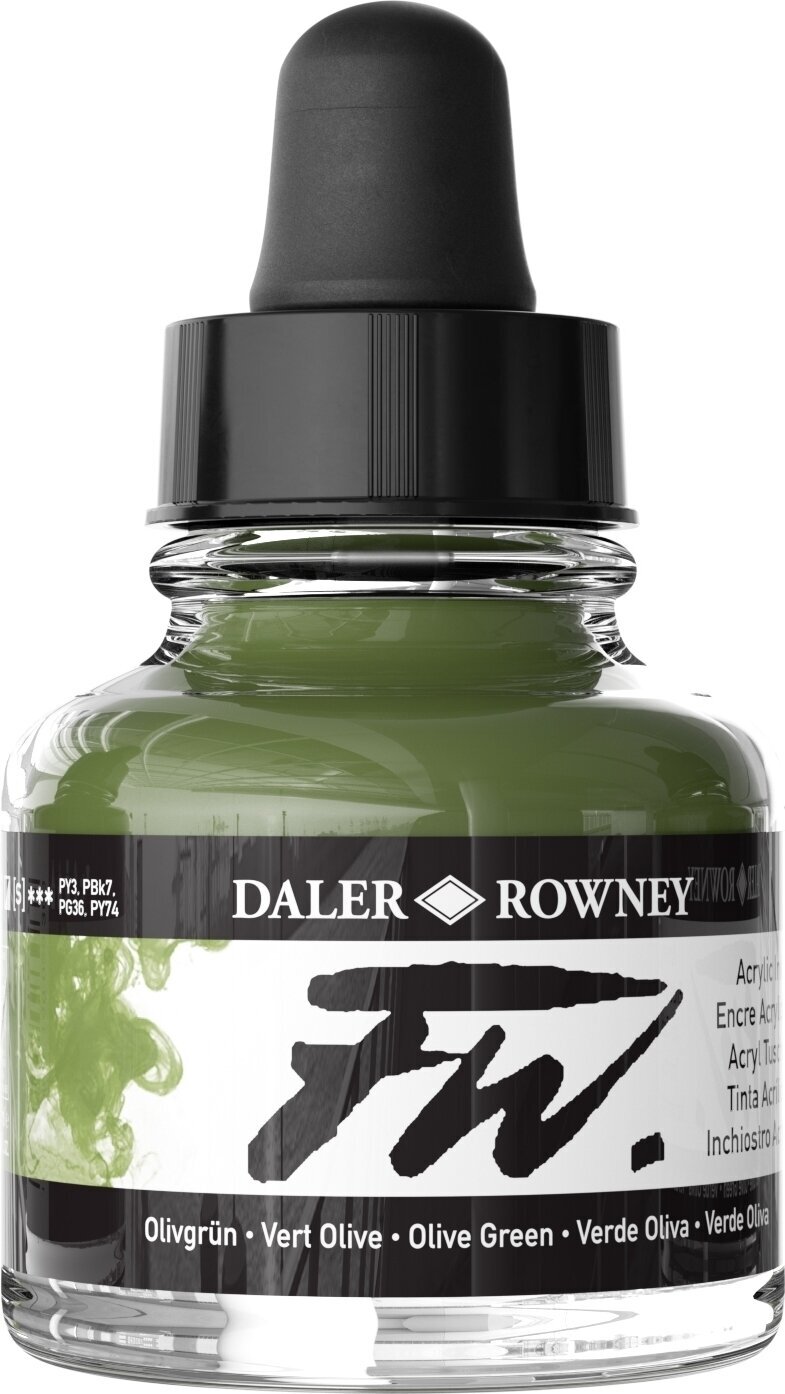 Inkt Daler Rowney FW Acryl inkt Olive Green 29,5 ml 1 stuk