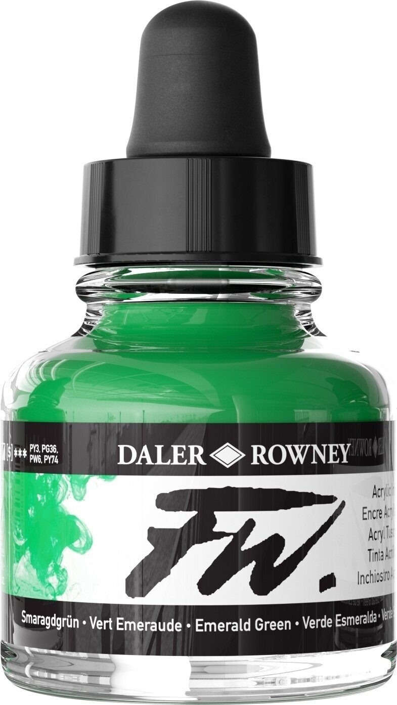 Cerneală Daler Rowney FW Cerneală acrilică Verde Emerald 29,5 ml 1 buc