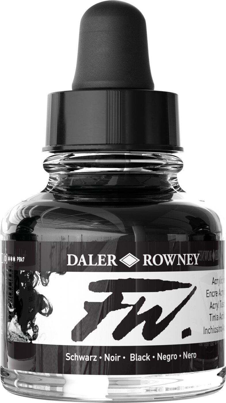 Μελάνι Daler Rowney FW Ακρυλικό μελάνι Black 29,5 ml 1 τεμ.