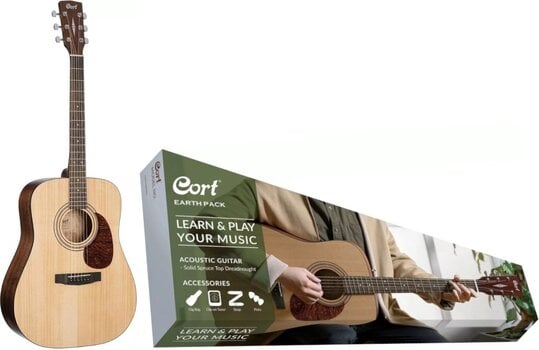 Akustikgitarre Cort Earth Pack OP Open Pore - 1