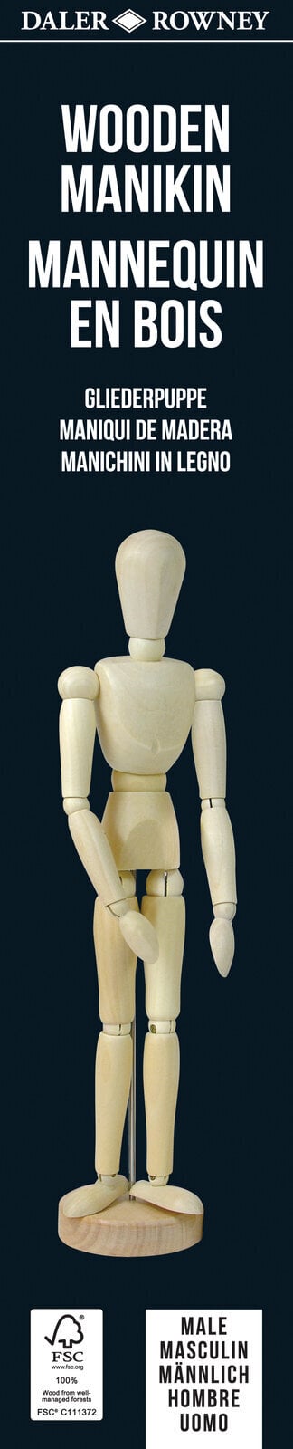 Wooden Model Daler Rowney Wooden Model Man 30 cm