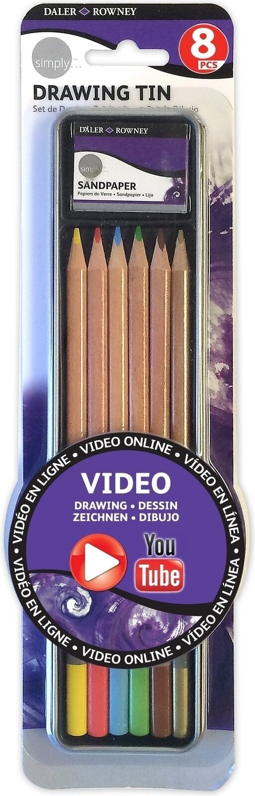 Grafitová ceruzka Daler Rowney Simply Sketching Pencils Sada farebných ceruziek 8 ks