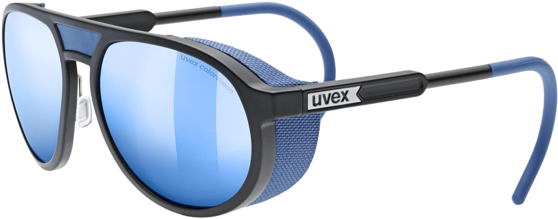 Outdoor Sunglasses UVEX MTN Classic CV Black Mat/Colorvision Mirror Blue Outdoor Sunglasses