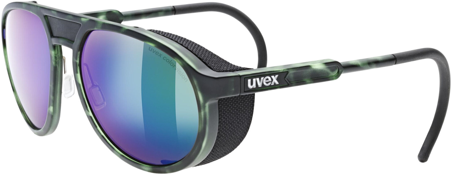 Solglasögon för friluftsliv UVEX MTN Classic CV Green Mat/Tortoise/Colorvision Mirror Green Solglasögon för friluftsliv