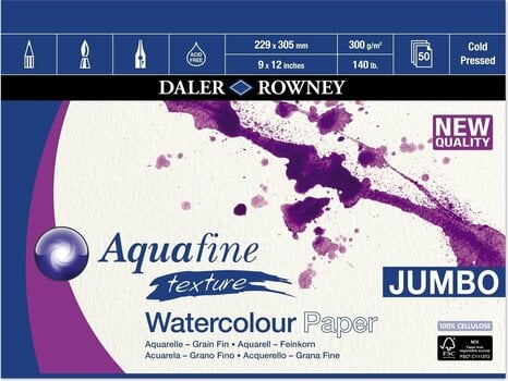 Скицник Daler Rowney Aquafine Texture Watercolour Paper Aquafine 22,9 x 30,5 cm 300 g Скицник - 1