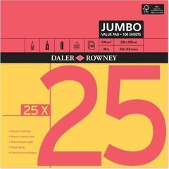 Skizzenbuch Daler Rowney Red and Yellow Drawing Paper Skizzenbuch 100 25 x 25 cm 150 g