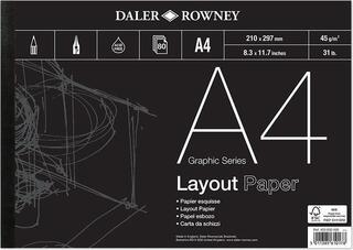 Skicář Daler Rowney Graphic Series Layout Paper Grafika Skicář A4 45 g