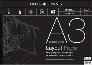 Szkicownik Daler Rowney Graphic Series Layout Paper Graficzny Szkicownik 80 A3 45 g