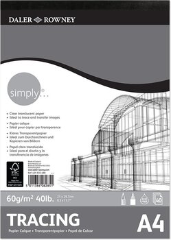 Skizzenbuch Daler Rowney Simply Tracing Paper Simply A4 60 g Skizzenbuch - 1