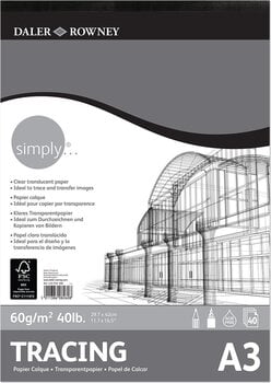 Szkicownik Daler Rowney Simply Tracing Paper Simply A3 60 g Szkicownik - 1