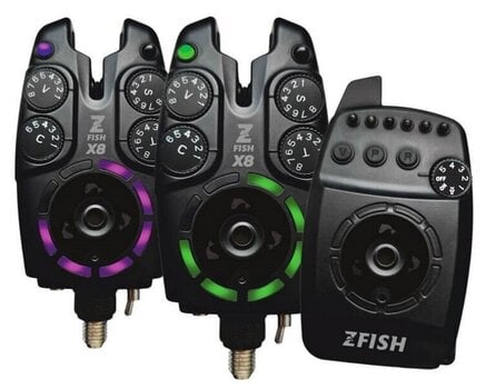 Detetor de toque para pesca ZFISH Bite Alarm Set ZX8 2+1 Multi - 1