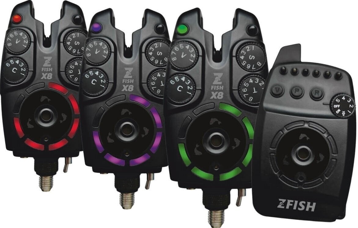 Detetor de toque para pesca ZFISH Bite Alarm Set ZX8 3+1 Multi