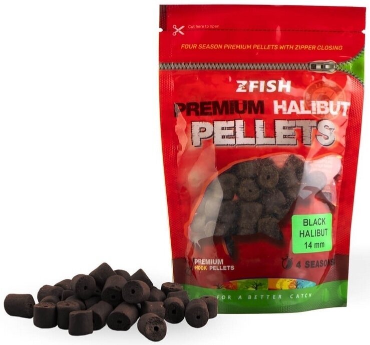 Pelletit ZFISH Premium HALIBUT Hook Pellets 200 g 14 mm Black Halibut Pelletit