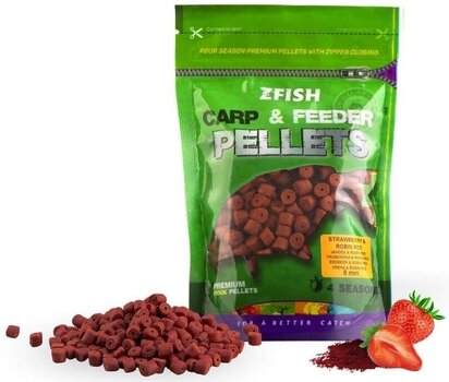 Pellets ZFISH Carp & Feeder Hook Pellets 200 g 8 mm Erdbeere-Robin Red Pellets - 1