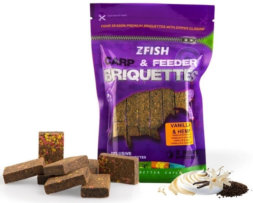 Futtermittel / Stickmix ZFISH Feeding Briquettes Vanille-Hanf 220 g Futtermittel / Stickmix