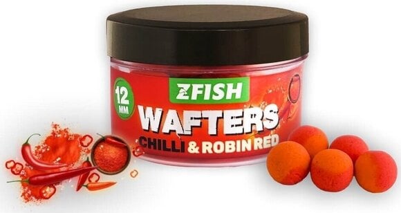 Dumbells Boilies ZFISH Balanced Wafters 12 mm 20 g Chilli-Robin Red Dumbells Boilies - 1