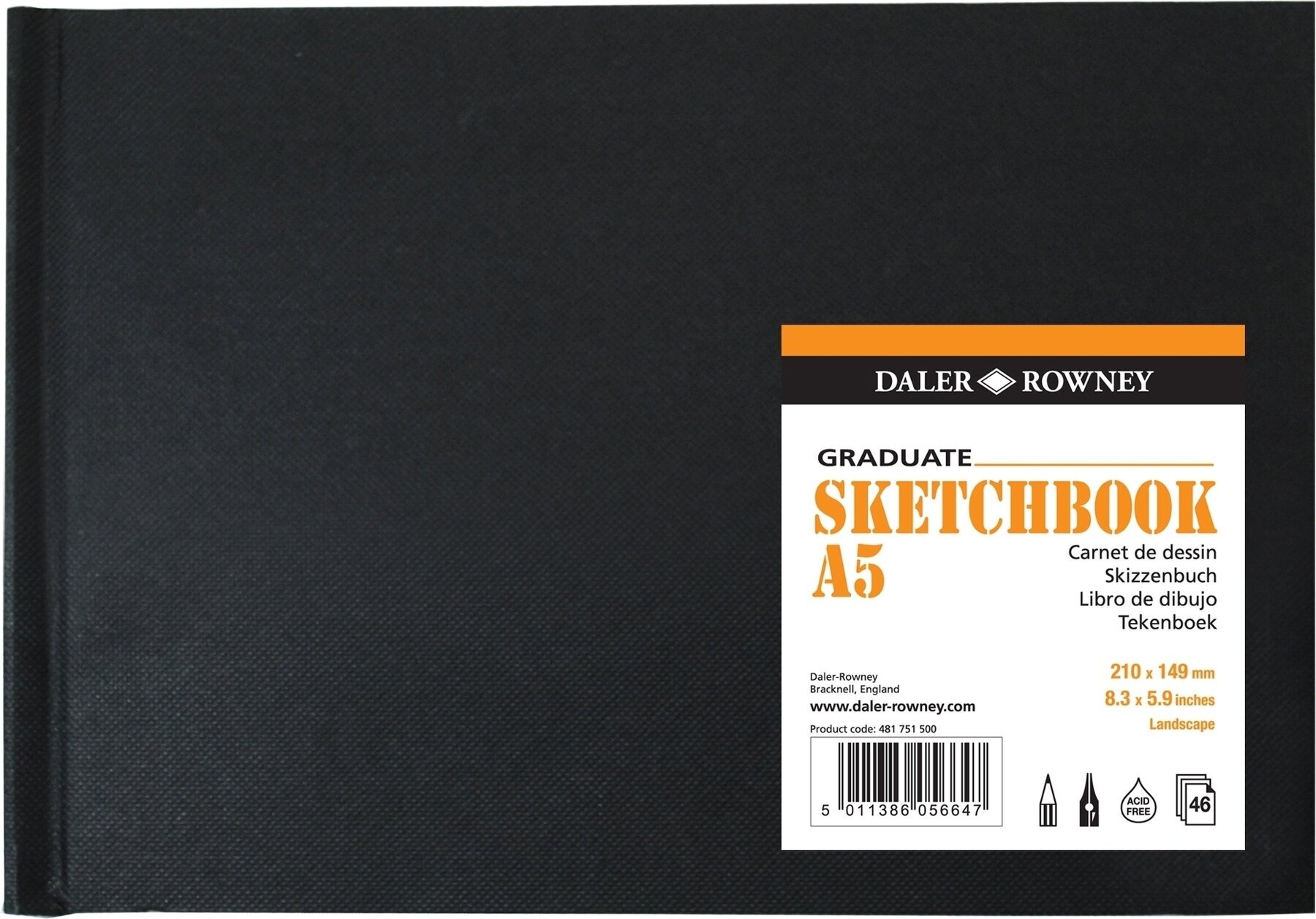 Carnete de Schițe Daler Rowney Graduate Sketchbook Graduate A5 130 g Carnete de Schițe