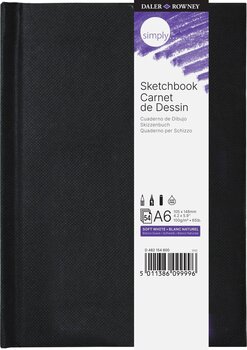 Carnet de croquis Daler Rowney Simply Sketchbook Simply A6 100 g Black Carnet de croquis - 1