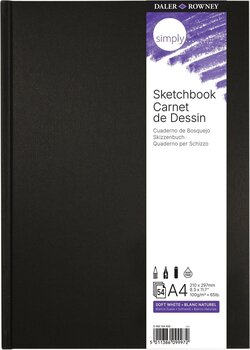Szkicownik Daler Rowney Simply Sketchbook Simply A4 100 g Black Szkicownik - 1