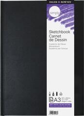 Carnet de croquis Daler Rowney Simply Sketchbook Simply Carnet de croquis 54 A3 100 g Black