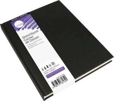 Skicár Daler Rowney Simply Sketchbook Simply 21,6 x 27,9 cm 100 g Black Skicár - 1