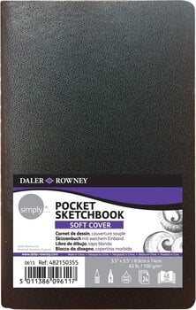 Skissbok Daler Rowney Simply Sketchbook Simply 8,9 x 14 cm 100 g Black Skissbok - 1